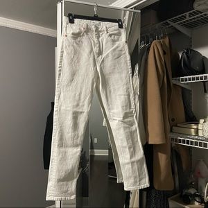 white zara jeans